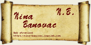 Nina Banovac vizit kartica